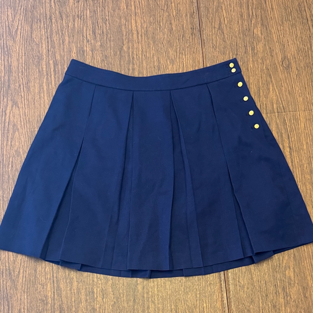 Tommy Hilfiger Navy Mini Skirt with Gold Buttons